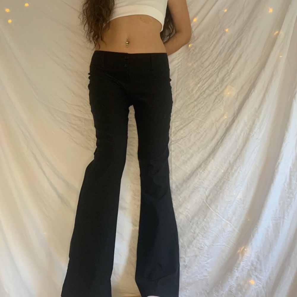 vintage y2k low waist flare trousers